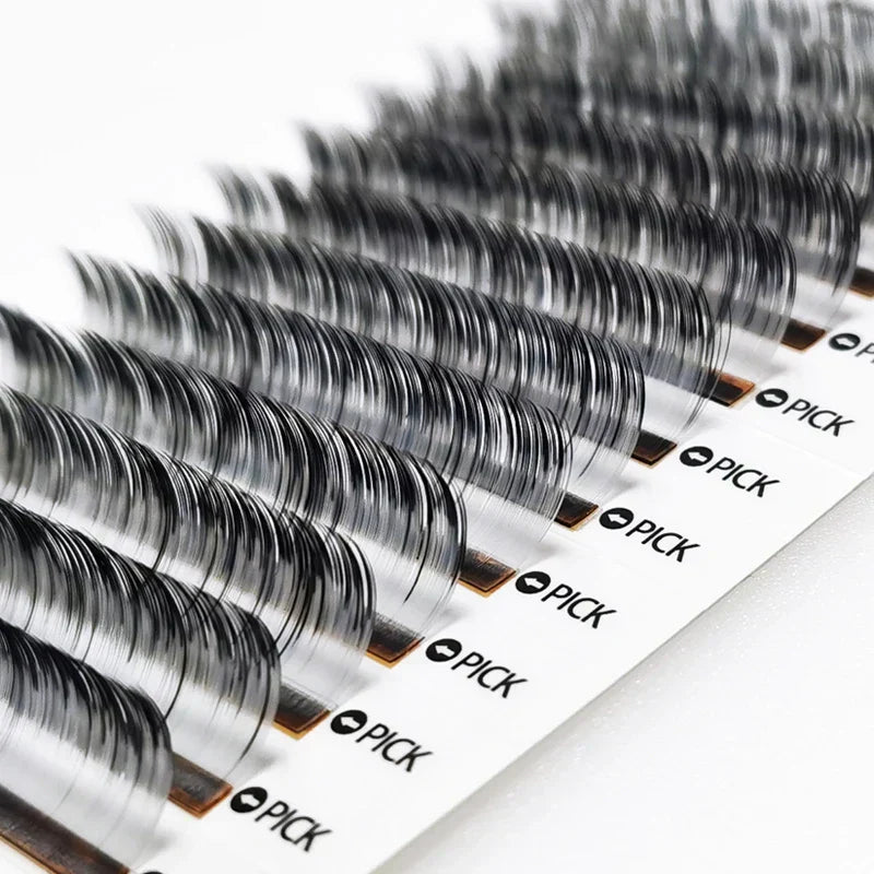 Ombre White Green Blue Purple Color Eyelash Extension