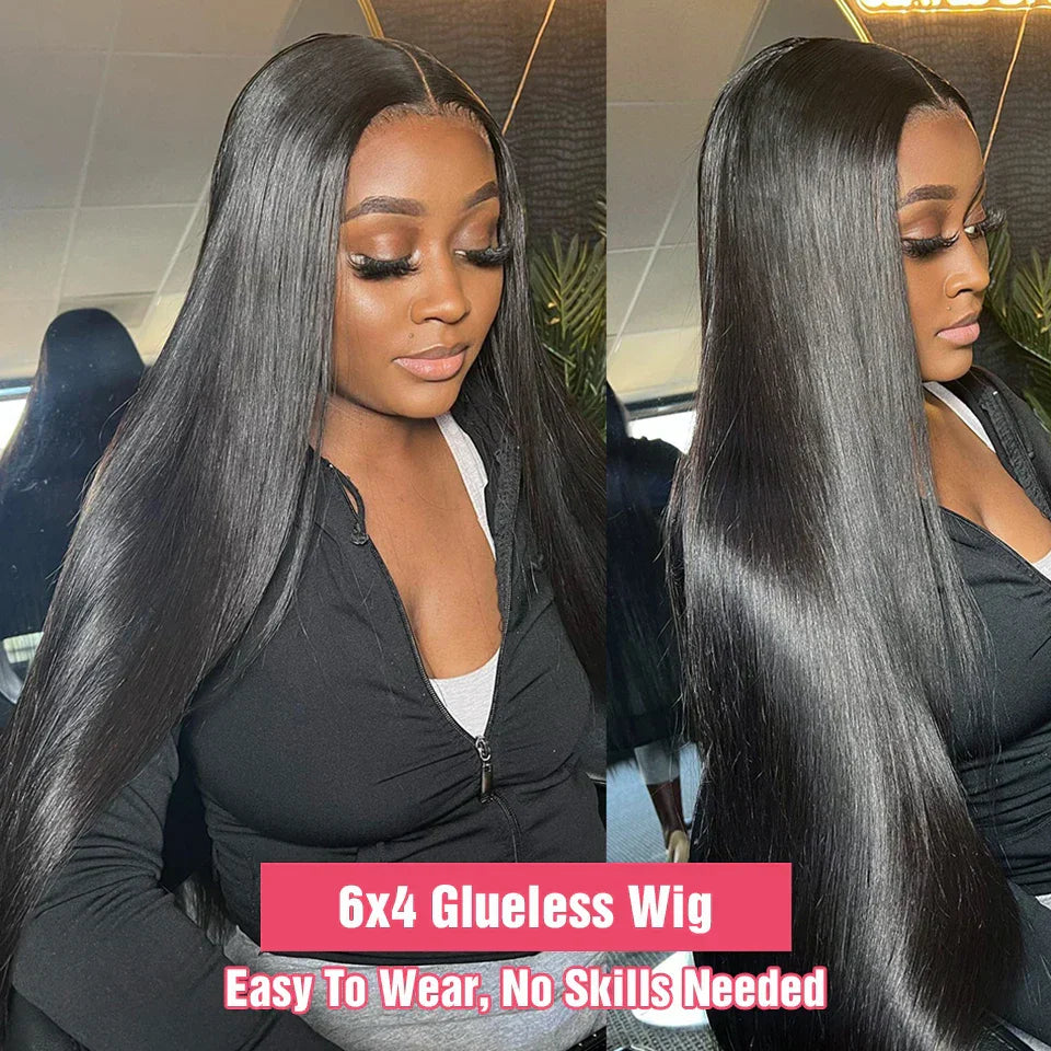 Glueless Preplucked Human Hair Wigs Ready To Wear