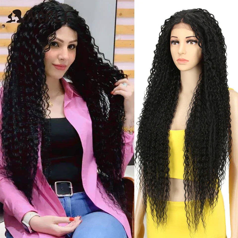 Noble Synthetic Lace Front Wig Long Curly Wig