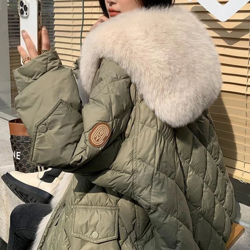 Winter New Women Big Luxury Faux Fox Fur