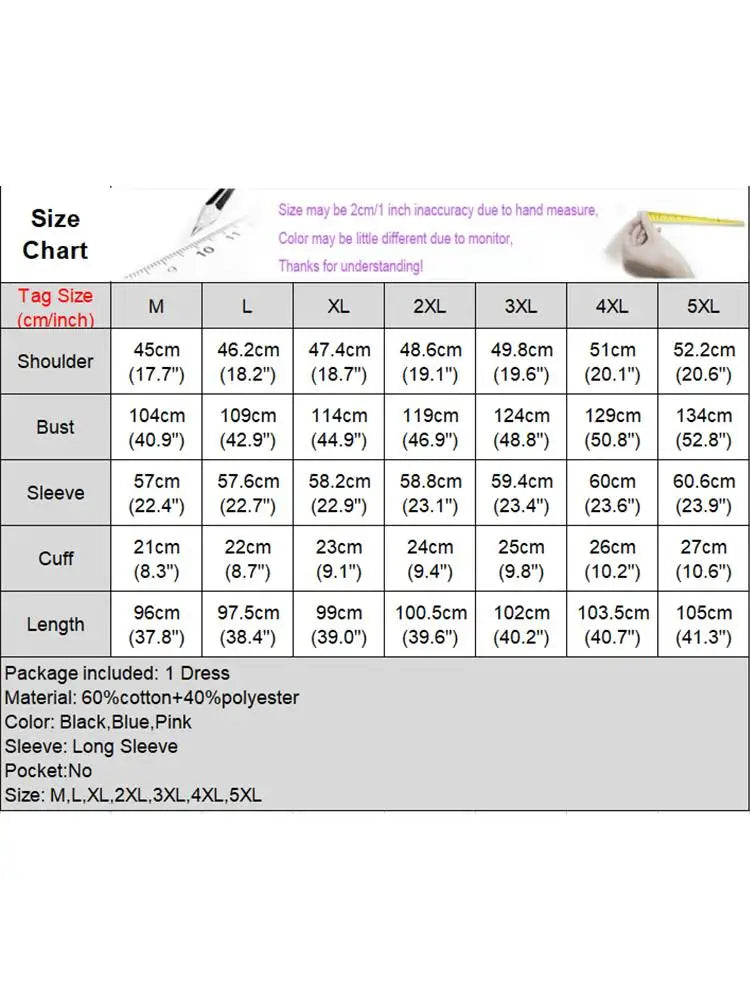 5Xl Vonda Women Vintage Shirt Dress Autumn Denim