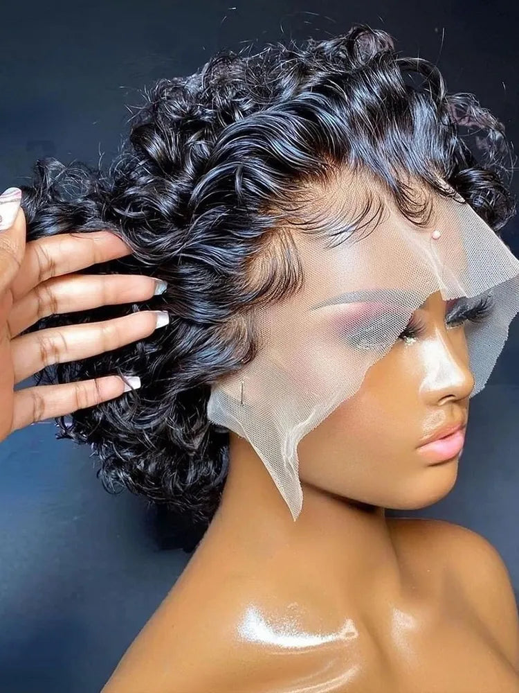 Pixie Cut Wig Human Hair X Lace Frontal