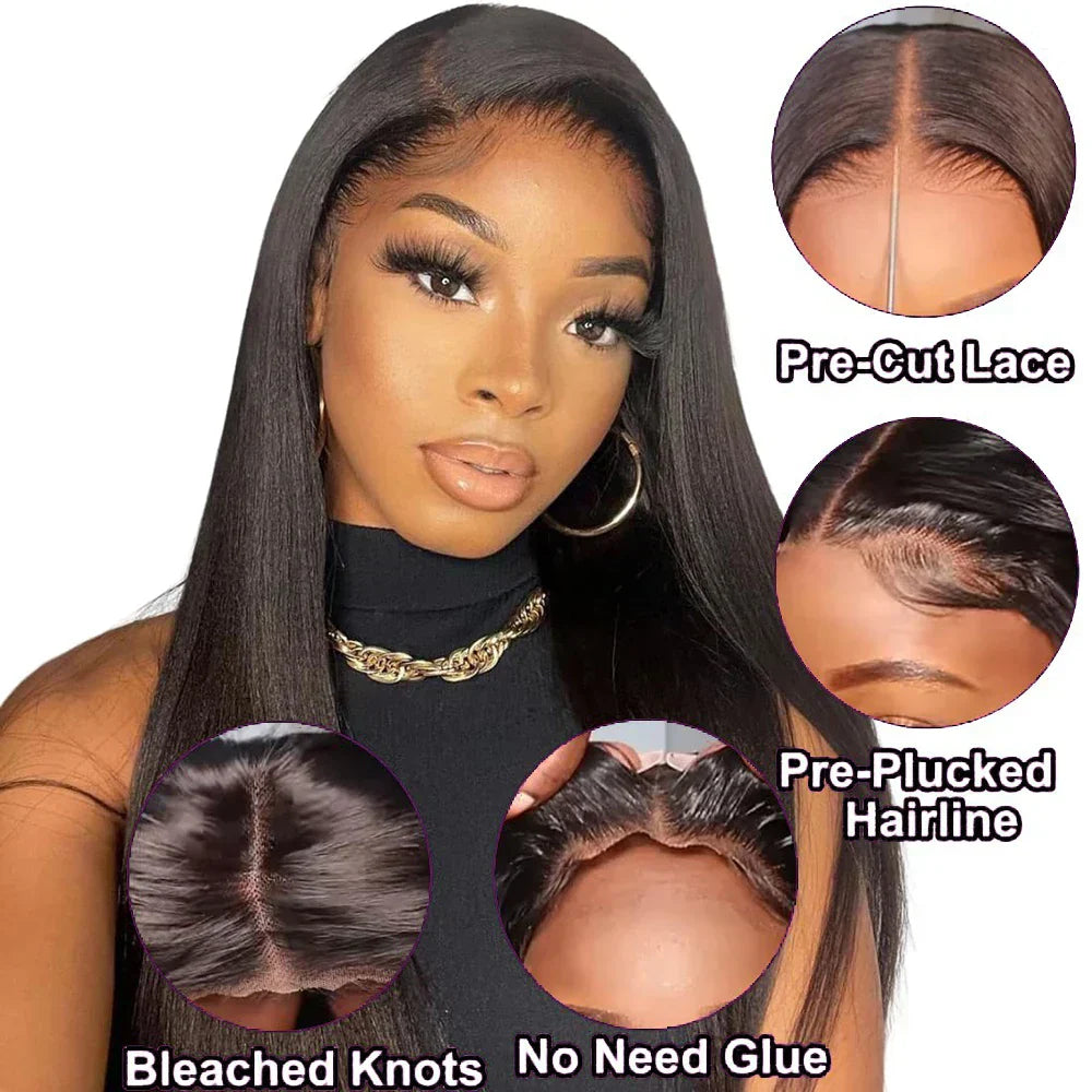 Straight Human Hair Wigs Glueless Wig Human Hair
