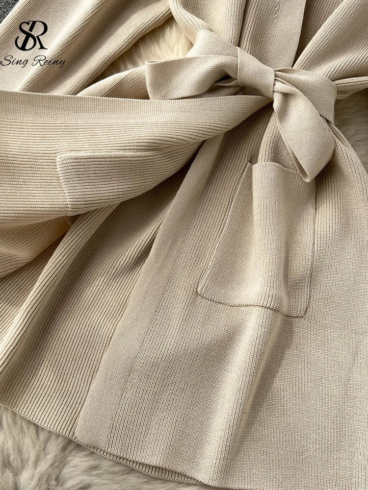 Singreiny Winter Casual Two Pieces Suits Long Sleeve