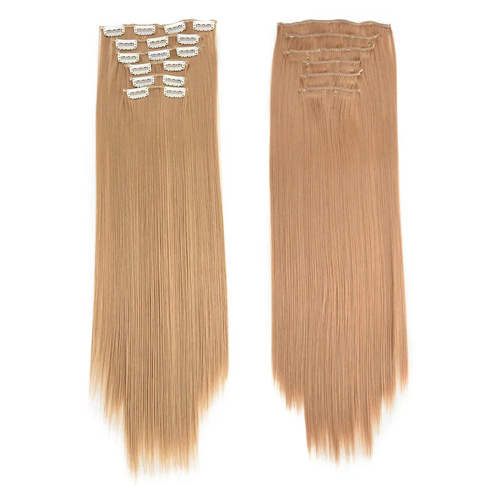 Synthetic Clip In Hair Extensions Pcs/Set Clips Long