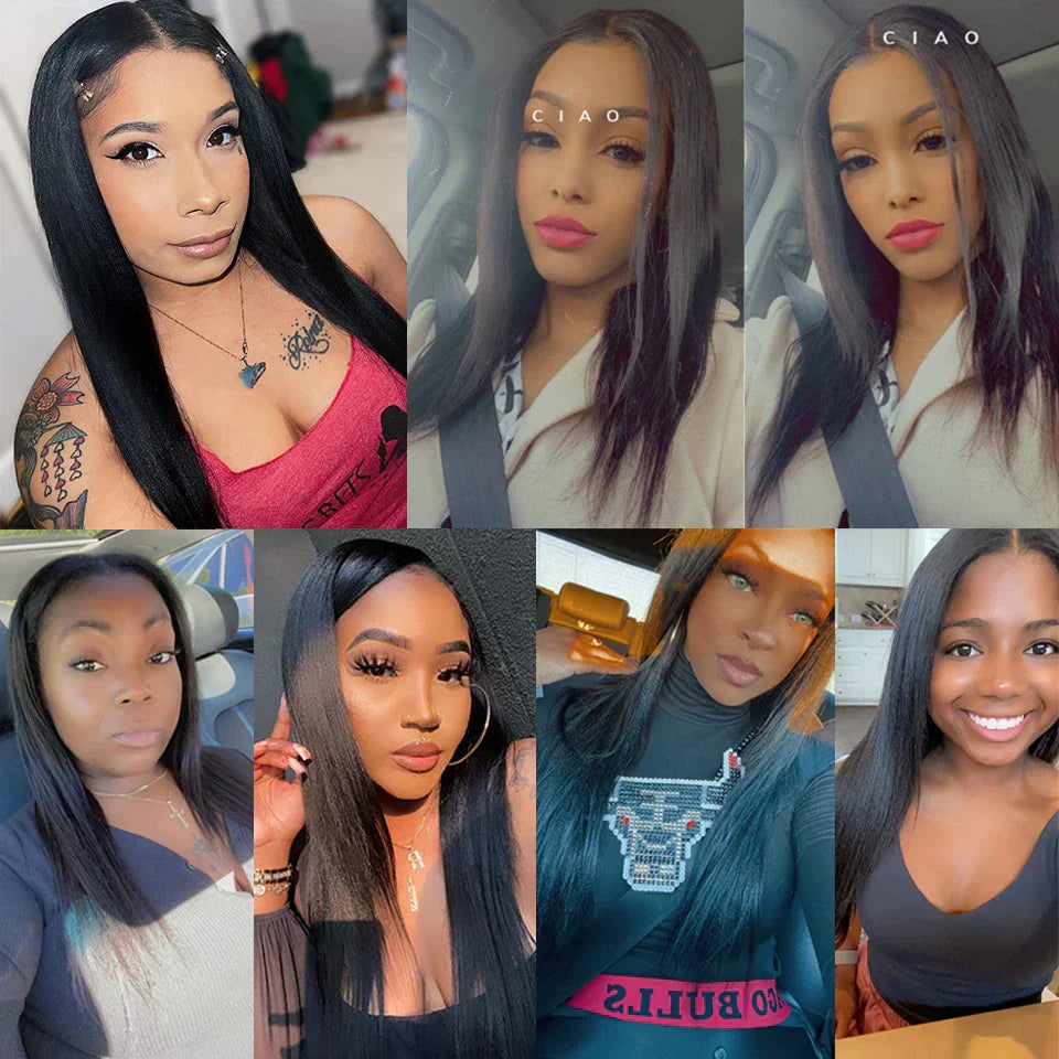 U Part Wig Straight Bob Human Hair Wigs