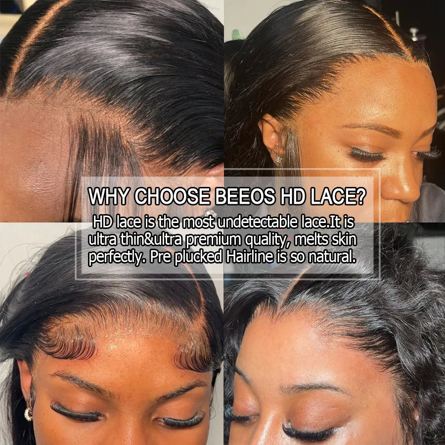 Beeos 32In % Skinlike 13X6 Hd Lace Frontal