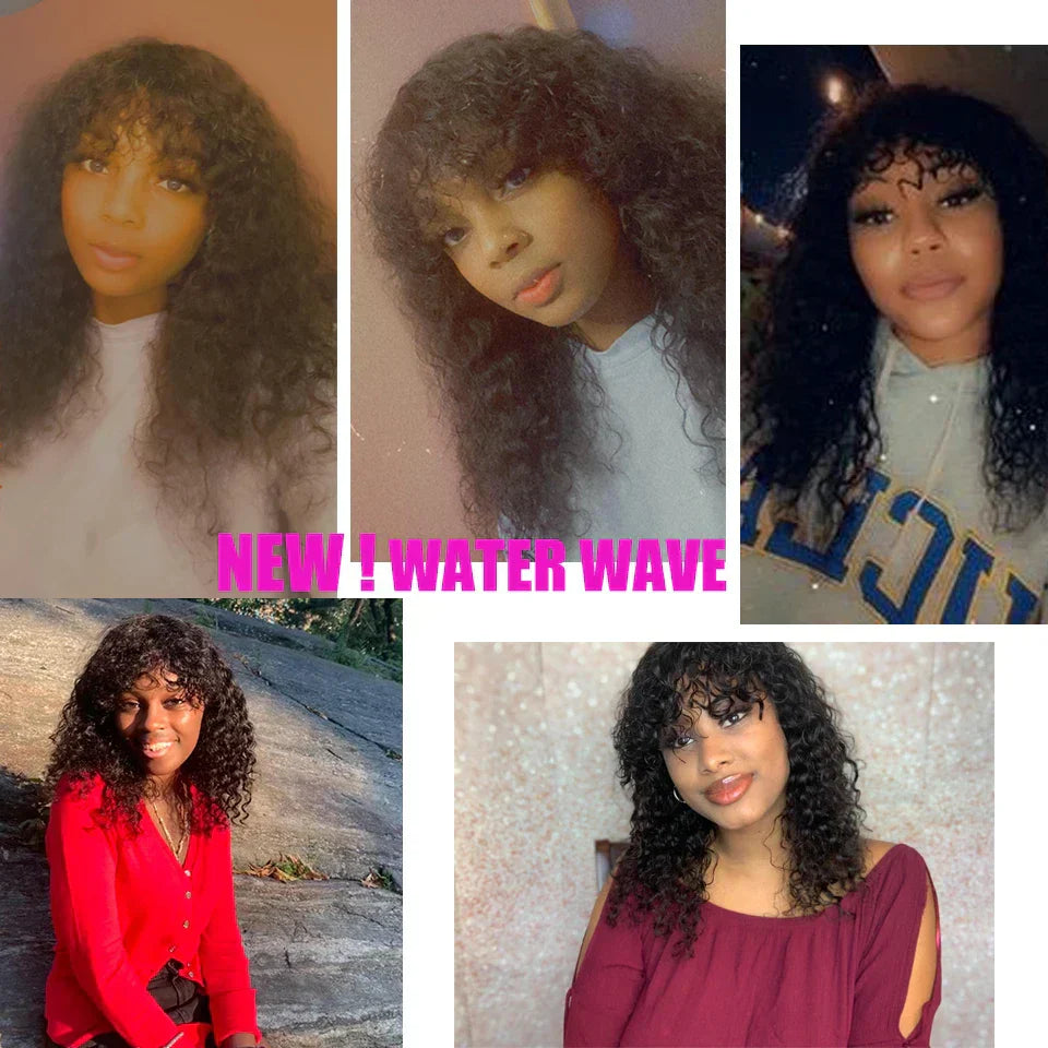 Wig With Bangs Fringe Wigs Human Hair Wig