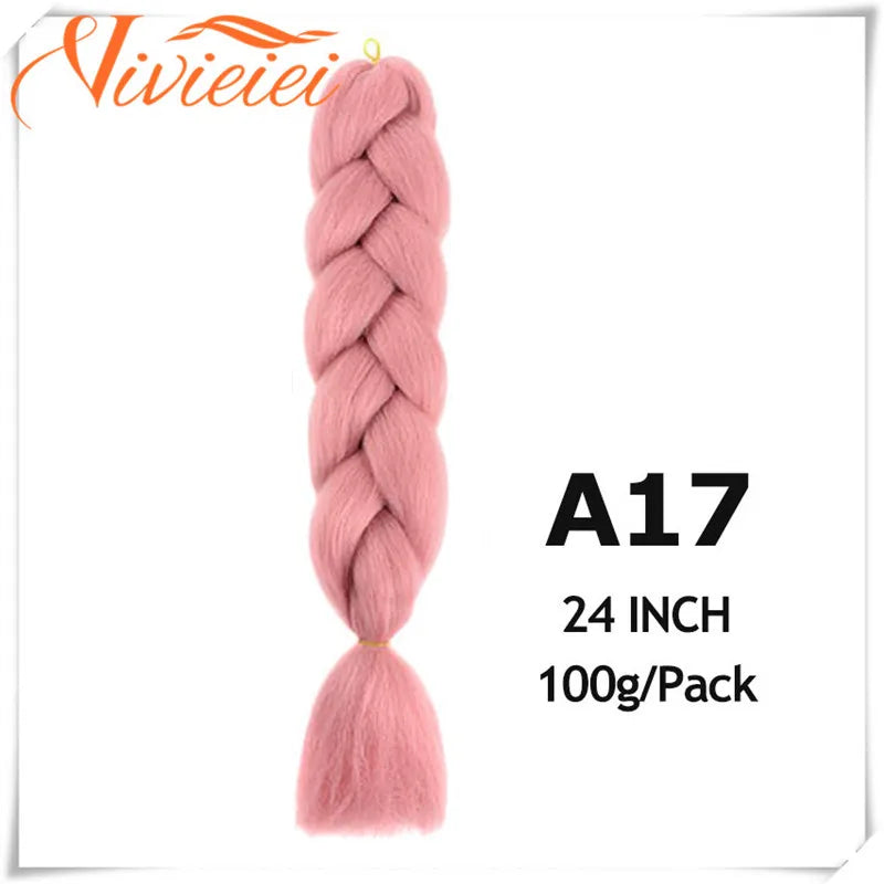 Pink Ombre Jumbo Braids Hair Extensions