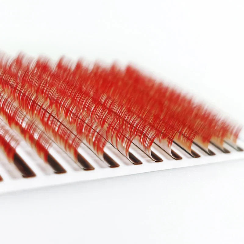 Ombre White Green Blue Purple Color Eyelash Extension