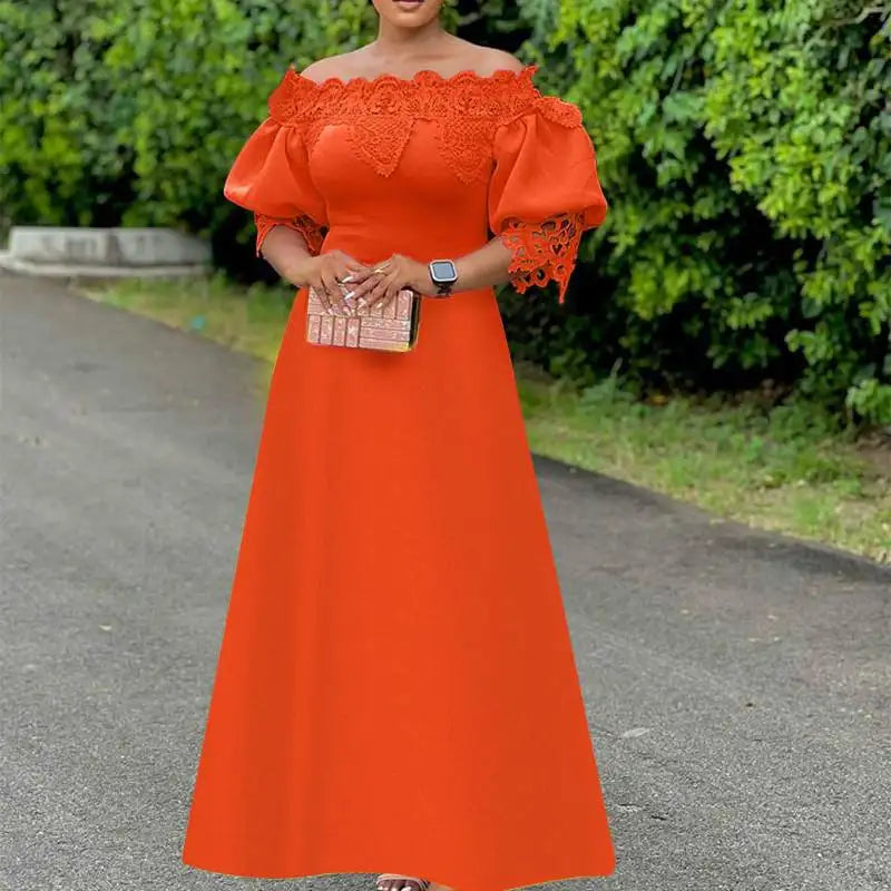 Vonda Women Off Shoulder Maxi Dress Bohemian