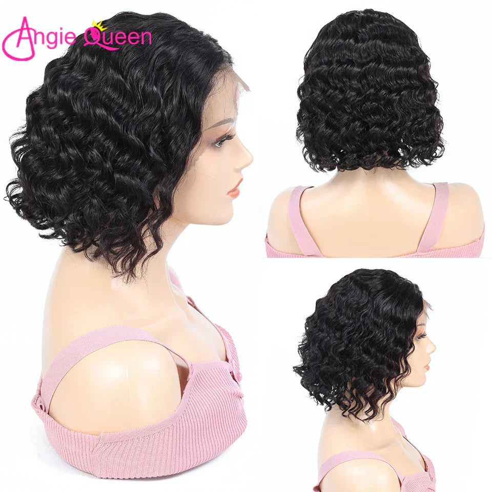 Brazilian Deep Wave Bob Wig X Lace Frontal
