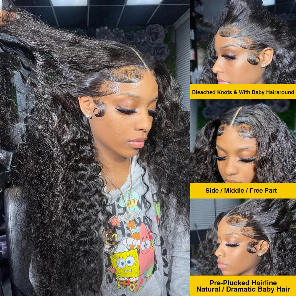 Hd Transparent Deep Wave Frontal Wig X/X Curly