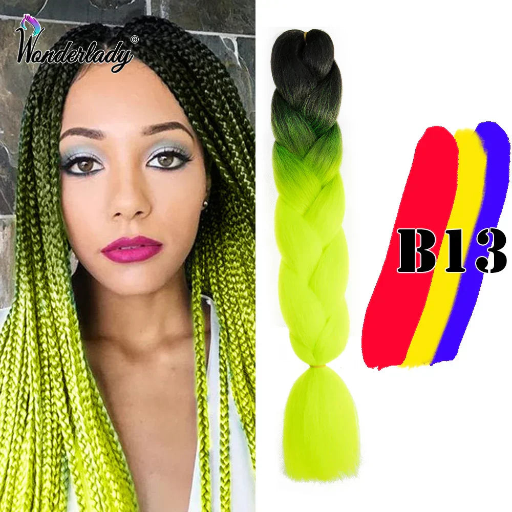 Wonderlady Color Long Colored Braiding Hair Jumbo Braids