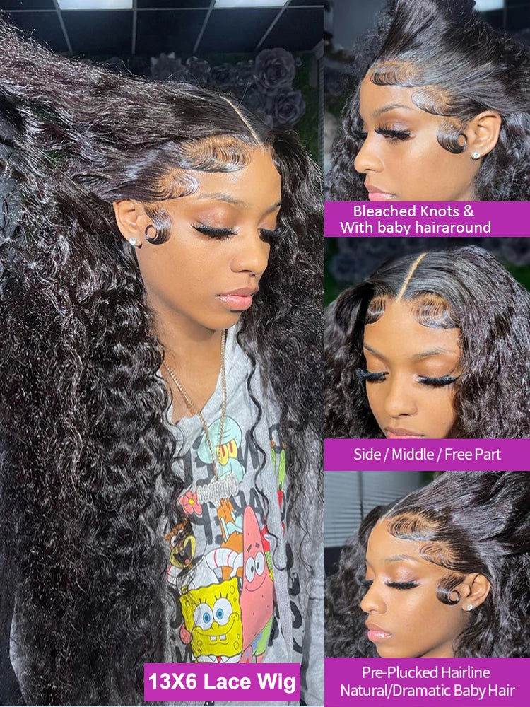 Deep Wave Frontal Wig Transparent