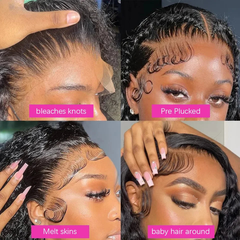 Deep Wave Lace Front Wigs Human Hair X