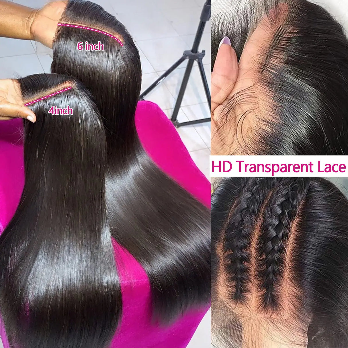 Hd Lace Frontal Wig 13X6 13X4 Bone Straight