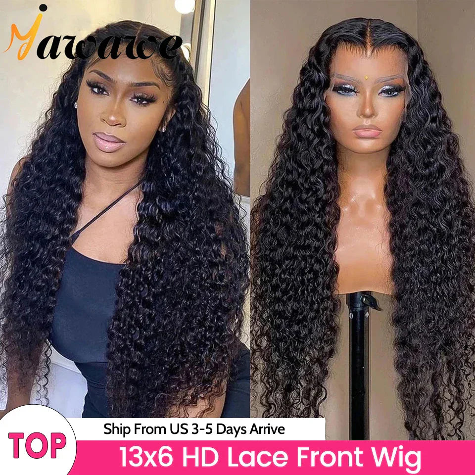 Yawawe Water Wave Xhd Lace Frontal Wigs Brazilian