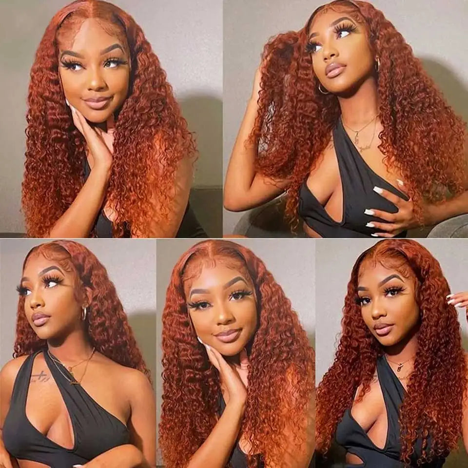 Ginger Full Lace Front Human Hair Wigs Deep