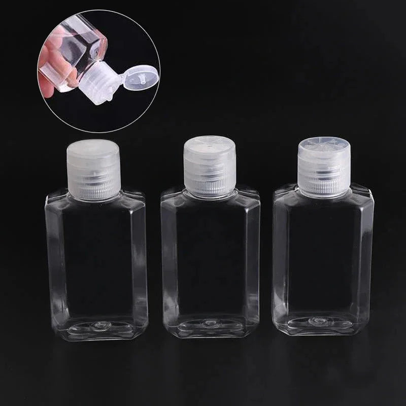 Transparent Bottle With Flip Cap Plastic Hand