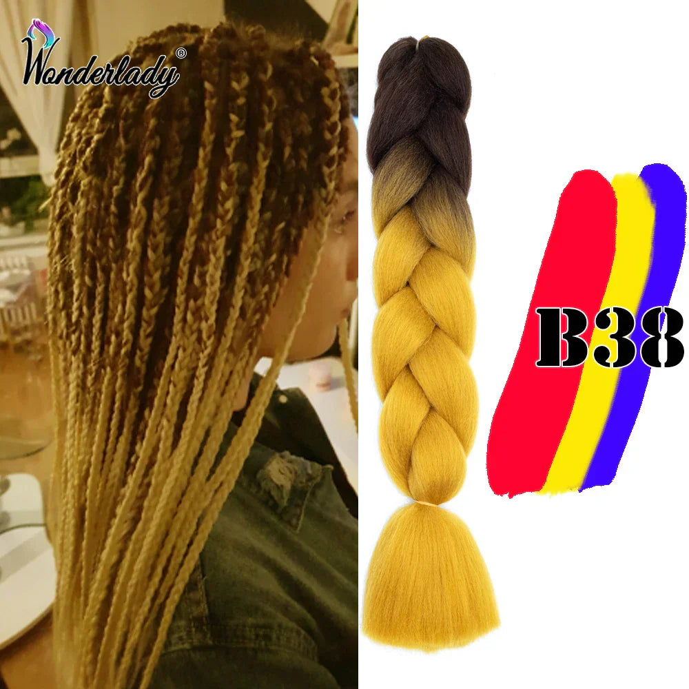 Wonderlady Color Long Colored Braiding Hair Jumbo Braids