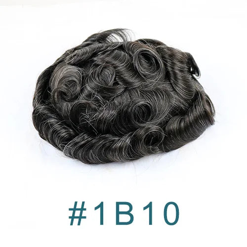 Natural Hairline Super Durable Mens Toupee Brown Blonde