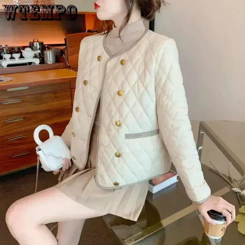 Wtempo Women'S Crop Puff Jacket Long Sleeve Warm