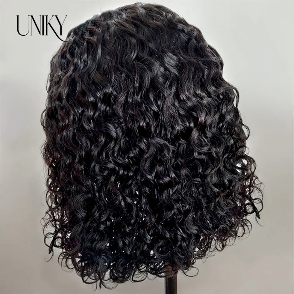 Water Wave Lace Wigs Density Transparent X Closure