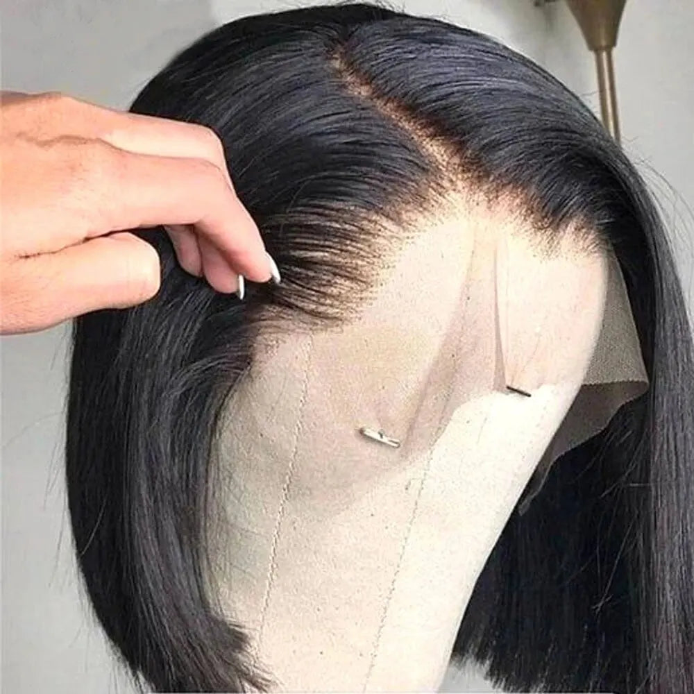 Malaysian Straight Short Bob 13X4 Lace Frontal Wig