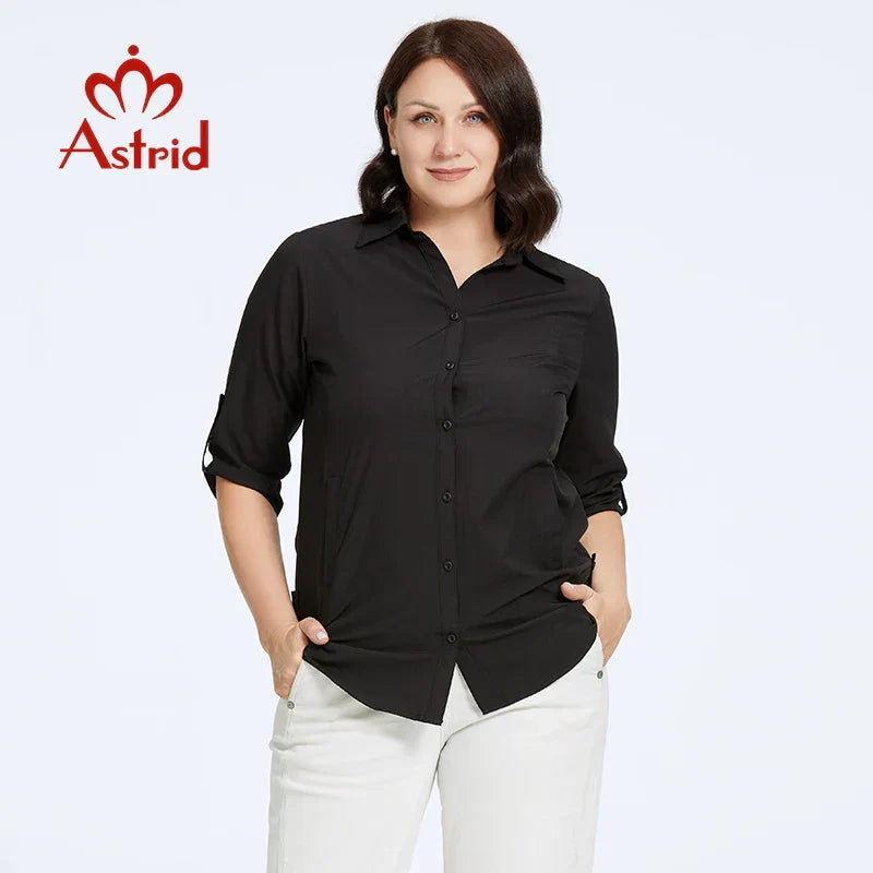 Astrid Autumn Women' Shirt Blouses Elegant Office Clothing