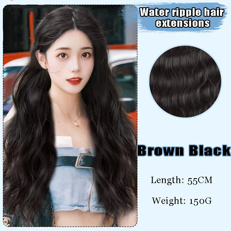 As-Part Synthetic Clip In Hair Extension Long Thick