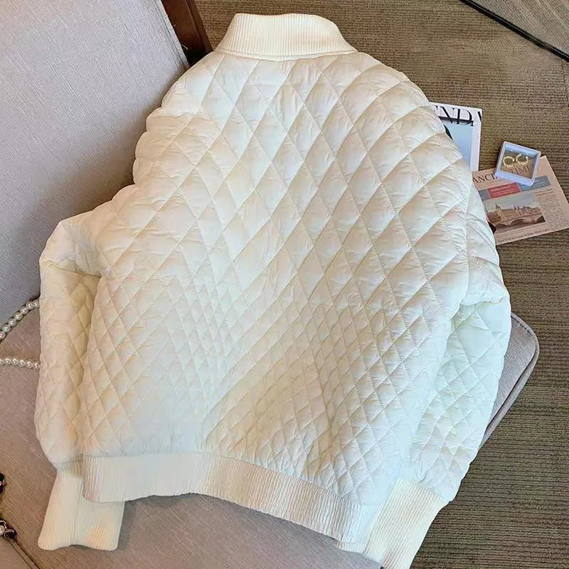 White Winter Down Cotton Jackets Women Korean