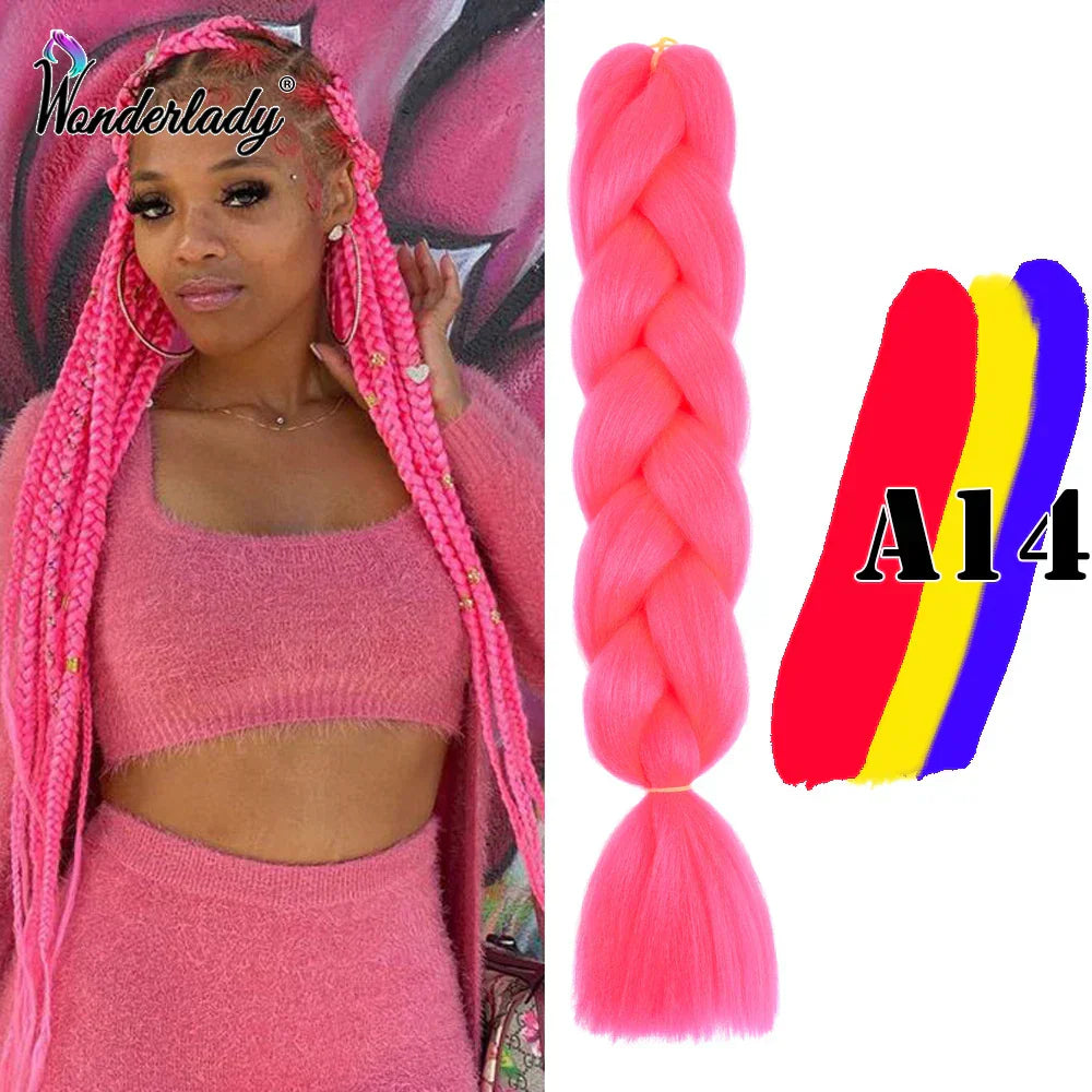 Wonderlady Color Long Colored Braiding Hair Jumbo Braids
