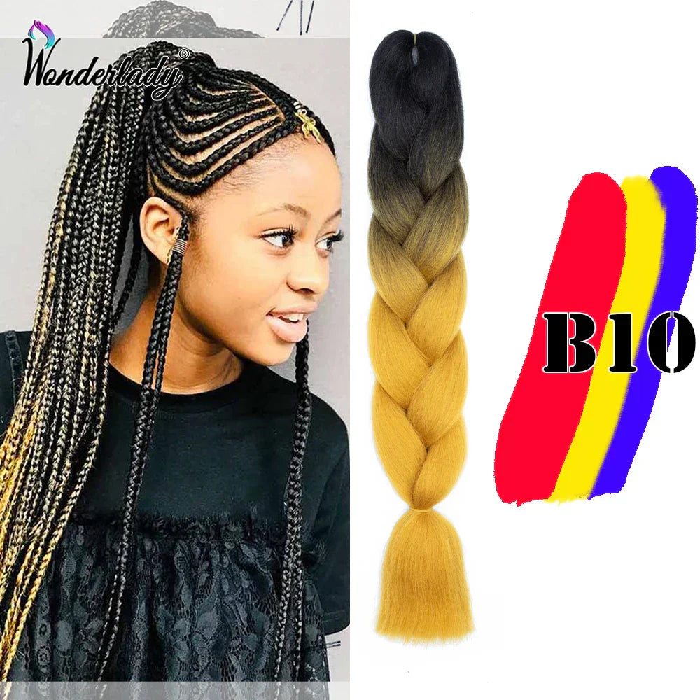 Wonderlady Color Long Colored Braiding Hair Jumbo Braids