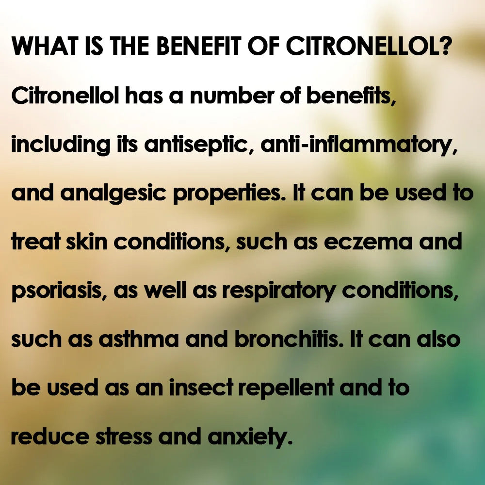 Osm Food-Grade Natural Pure Terpene Citronellol With Purity