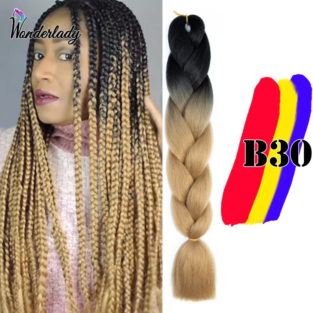 Wonderlady Color Long Colored Braiding Hair Jumbo Braids