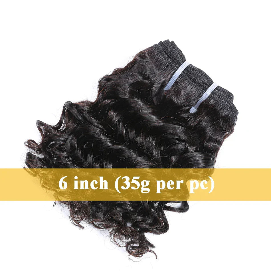 Brazilian Deep Wave Human Hair Bundles Bouncy Curly