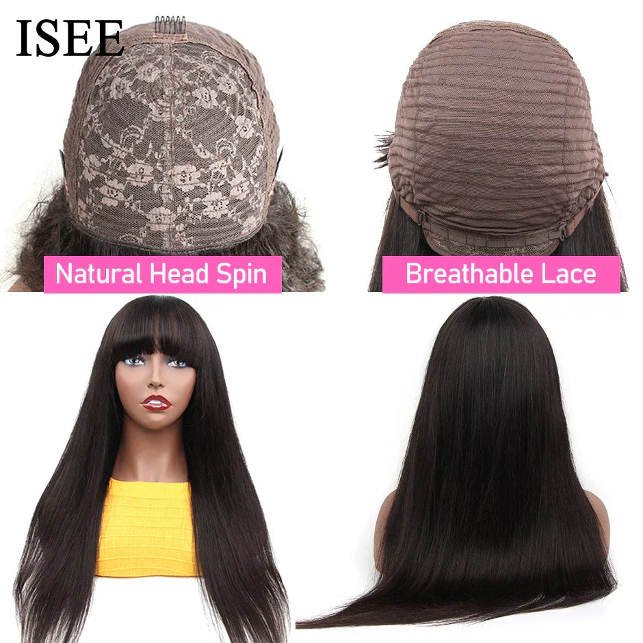 Iseehair Machine Made Sew In Wig Human Hair