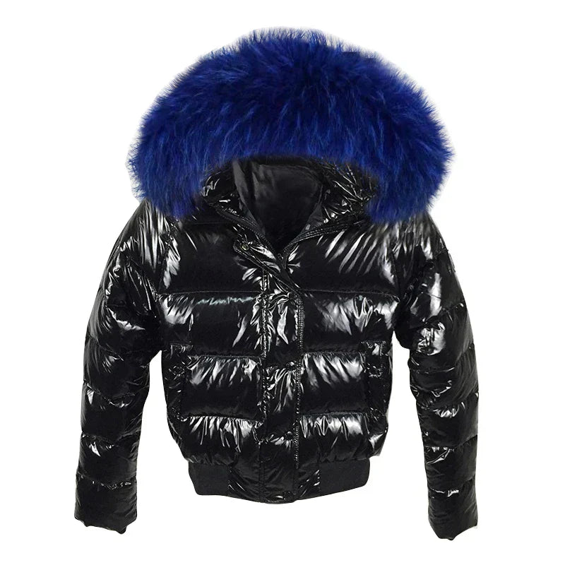 Fake Fur Parkas Waterproof Women Down Jacket Winter