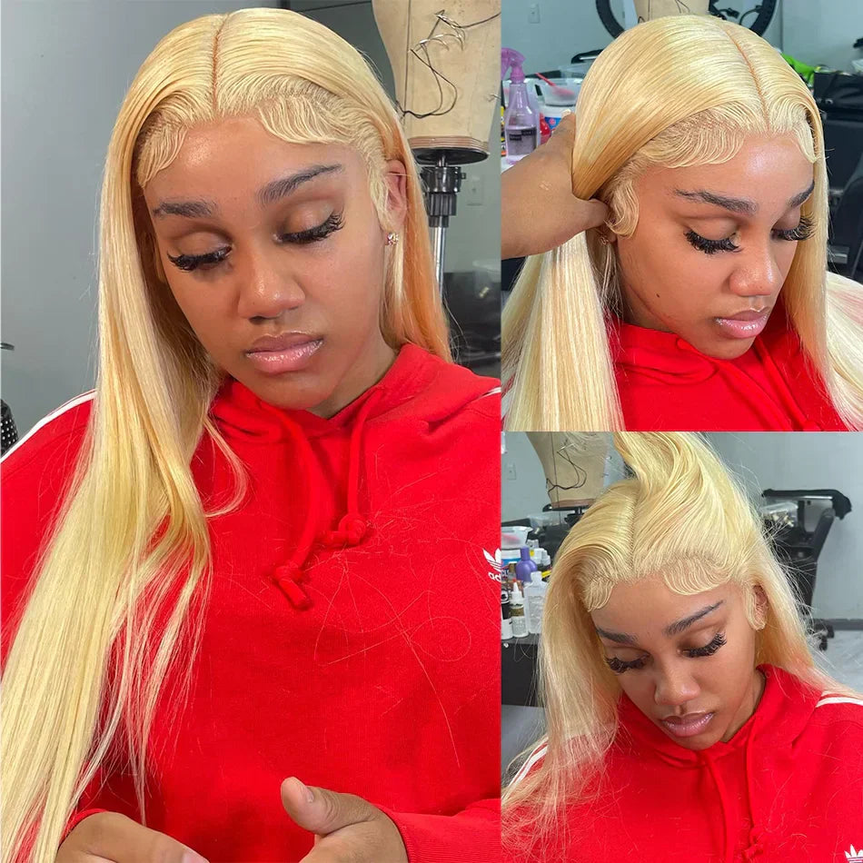Honey Blonde Color Lace Front Human Hair