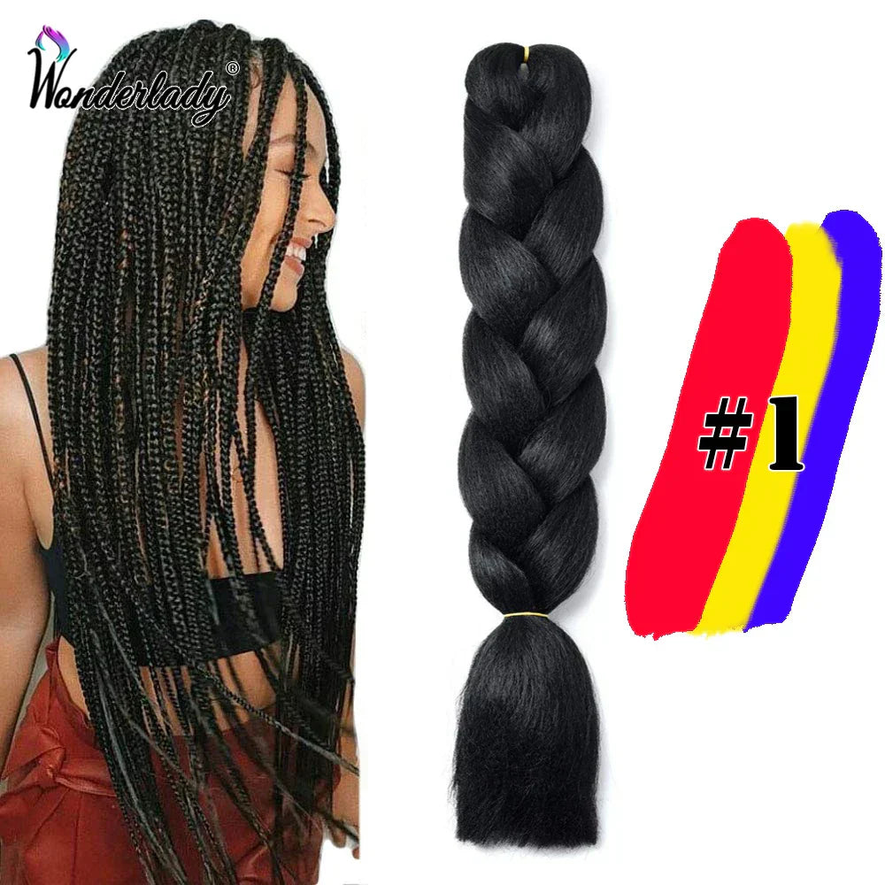 Wonderlady Color Long Colored Braiding Hair Jumbo Braids