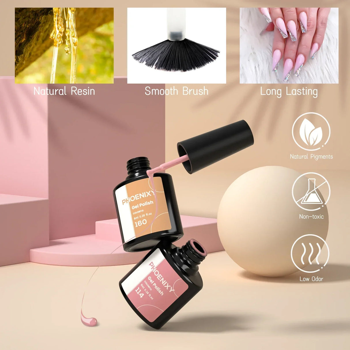 Phoenixy Gel Nail Polish Set With W Nail