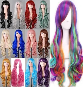 Lady Long Curly Wigs Fashion Cosplay Costume Hair
