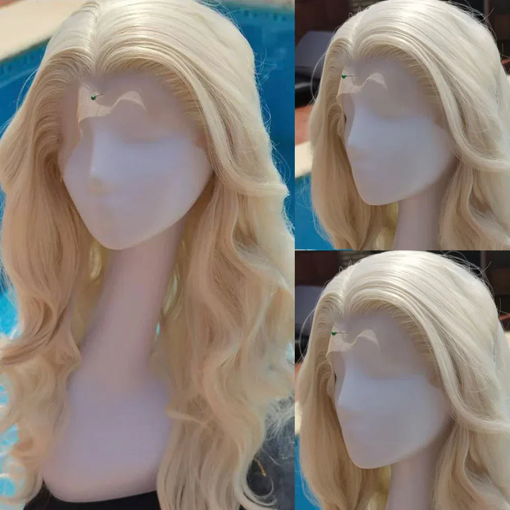 Synthetic Hair Blonde Body Wavy Soft Natural Hairline