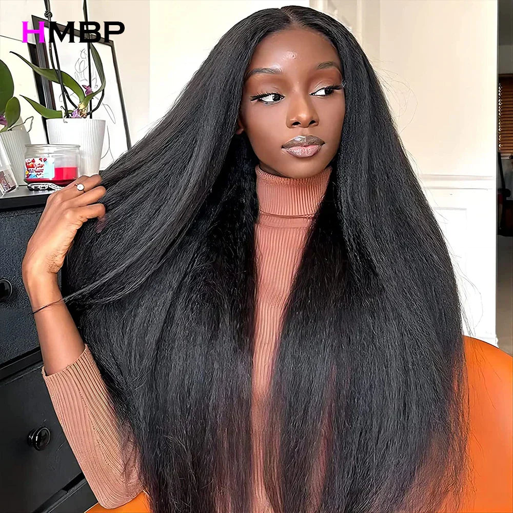 Kinky Straight Wig Glueless Full Lace Wig 13X6