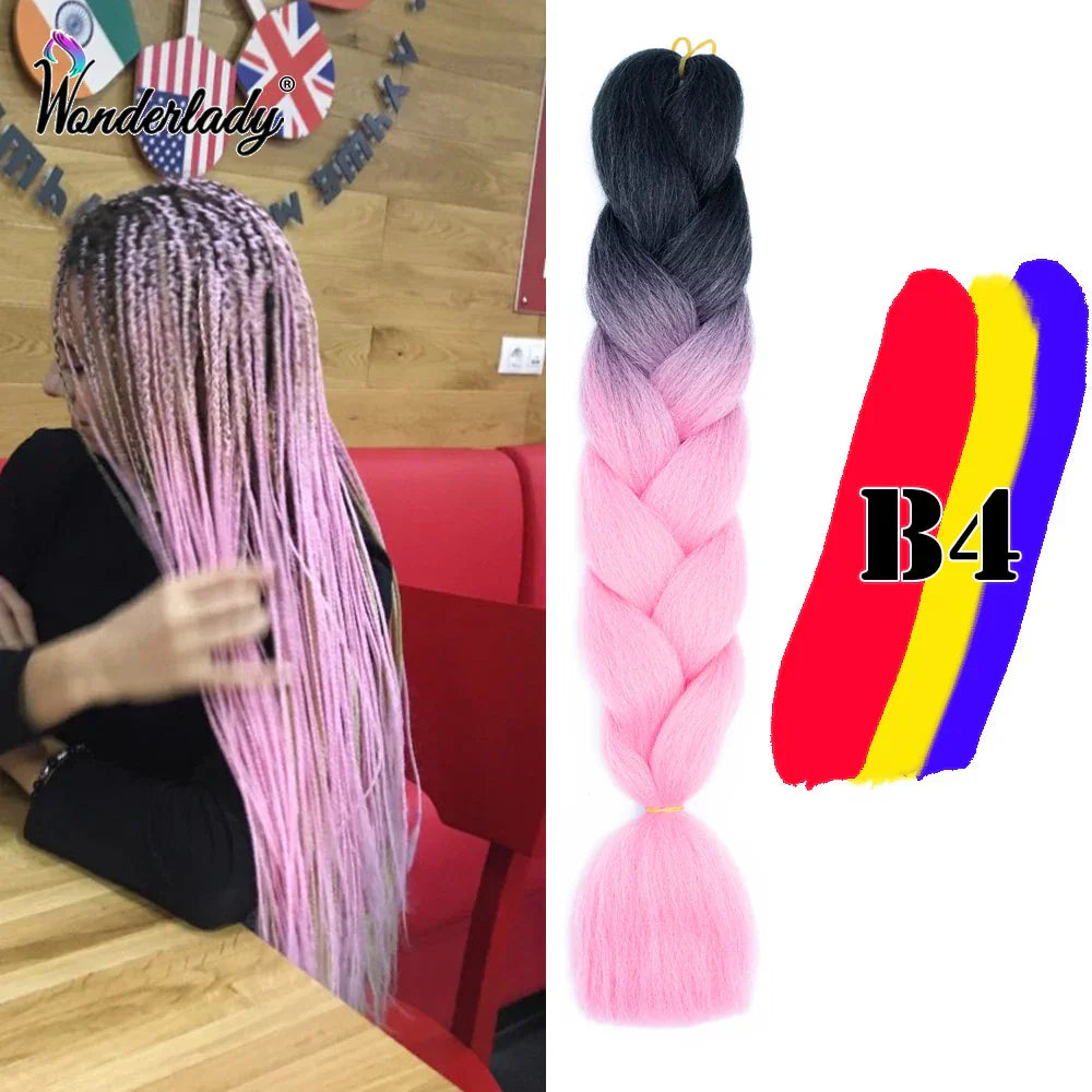 Wonderlady Color Long Colored Braiding Hair Jumbo Braids