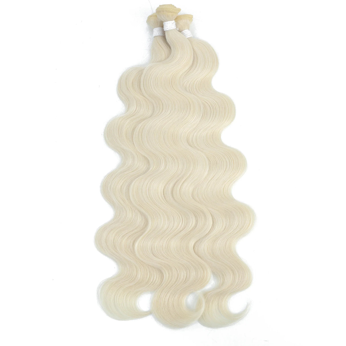 White Body Wave Hair Bundles Synthetic Natural Weave