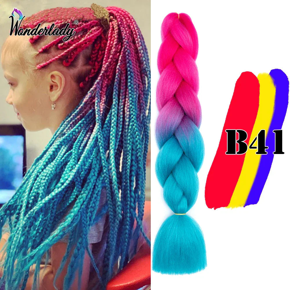 Wonderlady Color Long Colored Braiding Hair Jumbo Braids