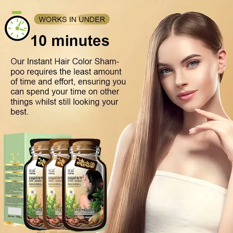 Plant Ingredients Hair Coloring Shampoo Hair Dye Shampoo