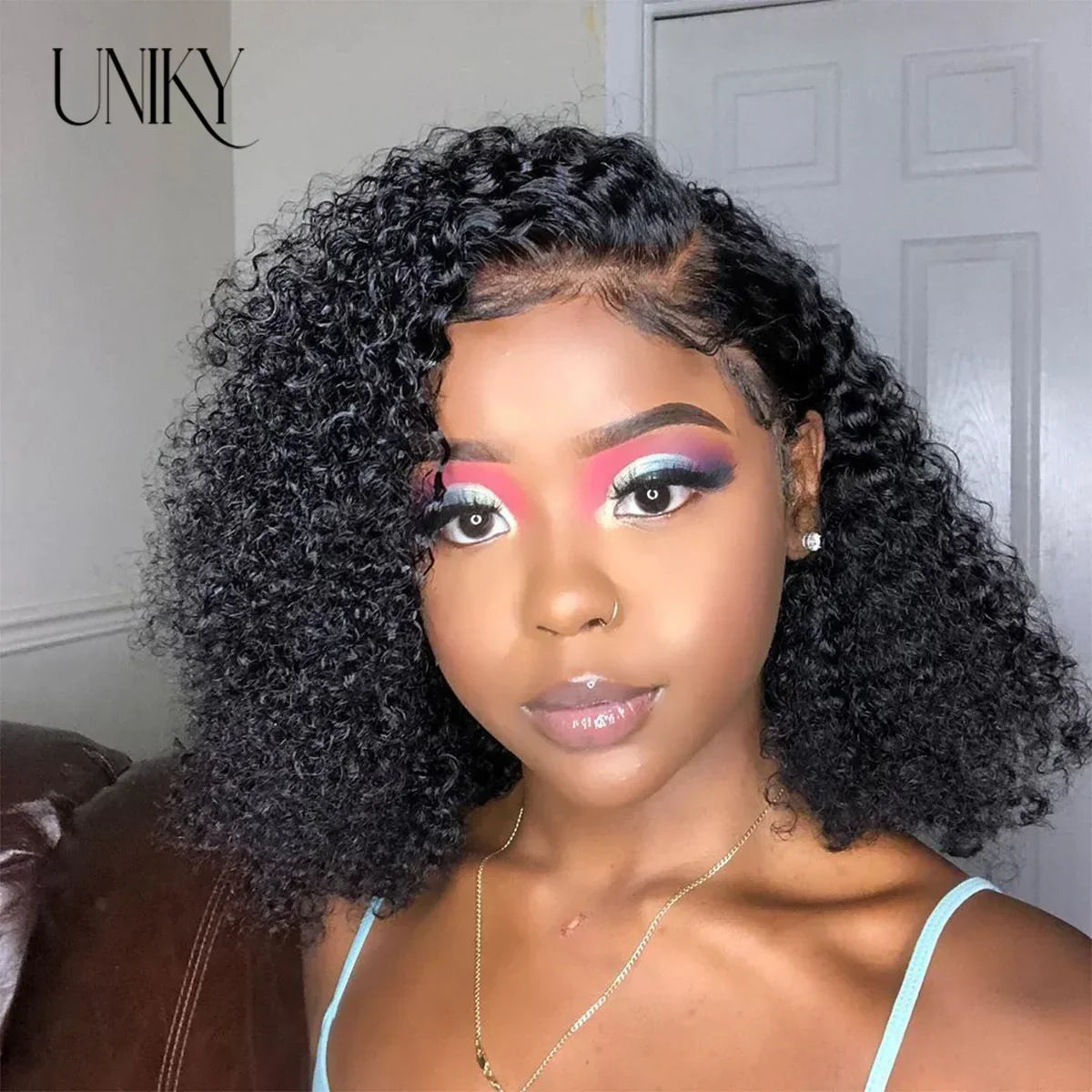 Wigs Human Hair Jerry Curly Lace Front Wig